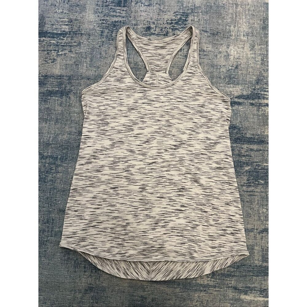 Lululemon Tiger Space Dye Black White Essential Tank Size 10